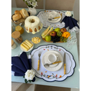 Jogo Americano para mesa posta, tema (branco/verso Bege) Elegante.IMPERMEÁVEL. Premium. kit com 2,4,6, 8… unidades.