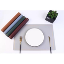 Jogo 6pec Americano Material COURO ORIGINAL Impermeável E à Prova De Manchas Para Mesa De Jantar