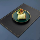 Jogo 6pec Americano Material COURO ORIGINAL Impermeável E à Prova De Manchas Para Mesa De Jantar