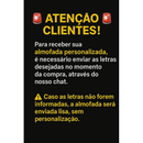 Almofada Personalizada INICIAL | INICIAL Casal Bordada (01 UNIDADE) 50x30 Com Enchimento Cama Posta