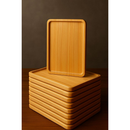 Kit Tábua Petisqueira Madeira Servir Frios Espetos Queijo Sushi 27,5 x 14,5cm