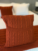 Kit Peseira Cama Casal Queen King Manta de Tricot + 2 Capas de Almofada Para Cama Sofá Decoração FI
