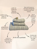Kit Peseira Cama Casal Queen King Manta de Tricot + 2 Capas de Almofada Para Cama Sofá Decoração FI