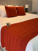 Kit Peseira Cama Casal Queen King Manta de Tricot + 2 Capas de Almofada Para Cama Sofá Decoração FI