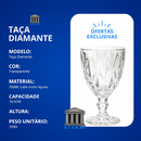 Jogo Taça Diamante Copo Vidro Transparente Bico De Jaca 412ml