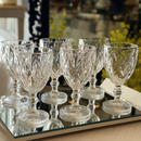 Jogo Taça Diamante Copo Vidro Transparente Bico De Jaca 412ml