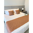 Kit Peseira Cama Casal Queen King Manta de Tricot + 2 Capas de Almofada Para Cama Sofá Decoração FI