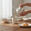 Caneca Café Chá Ryo Maresia 260ml Oxford Porcelanas Areia Café Linha Premium Mesa Posta