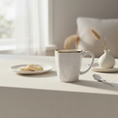 Caneca Café Chá Ryo Maresia 260ml Oxford Porcelanas Areia Café Linha Premium Mesa Posta