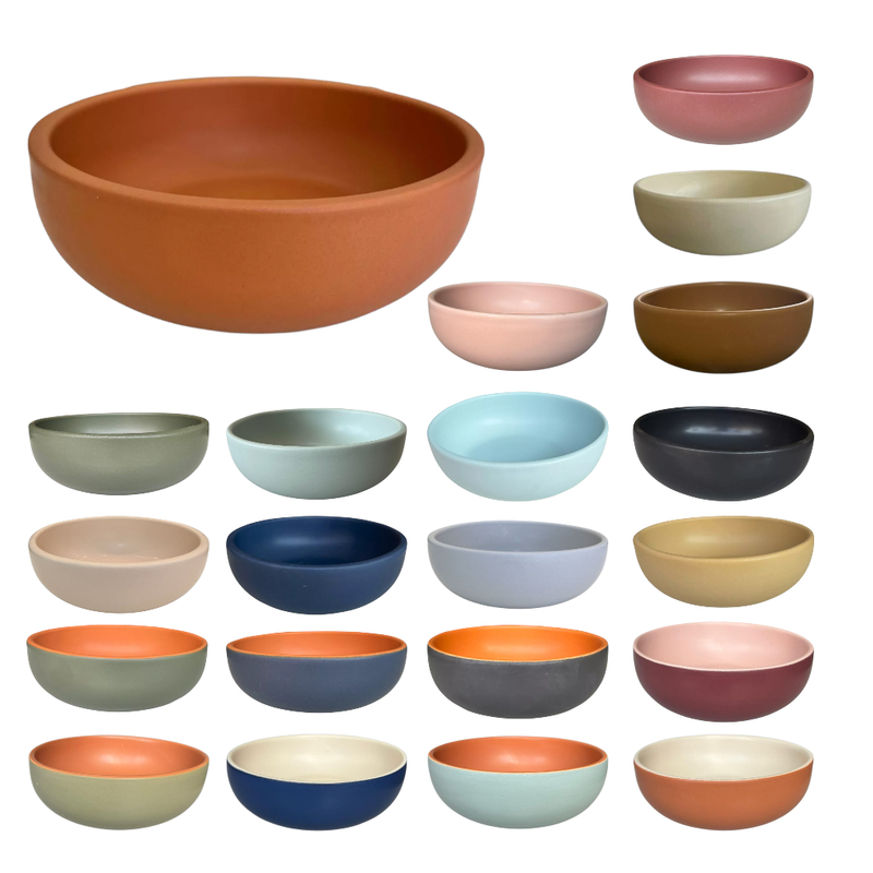 Bowl 500 ml em Cerâmica Rústica Unitário Várias Cores Disponíveis