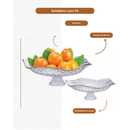 Fruteira de Vidro com Pé Diamond – Saladeira Decorativa para Mesa e Cozinha