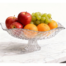Fruteira de Vidro com Pé Diamond – Saladeira Decorativa para Mesa e Cozinha