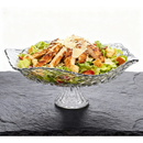 Fruteira de Vidro com Pé Diamond – Saladeira Decorativa para Mesa e Cozinha