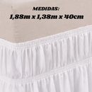 Saia Box Para Cama Box (Casal Padrão ) Com 2 Elástico BRANCA