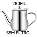Bule De Inox Para Café Cha 280/420/550ml Cafeteira Portátil Leiteira Multiuso