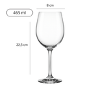 Jogo 12 Taças de Vidro Premium Resistente para Vinho e Água 465ml - Design Moderno Drink Coquetel
