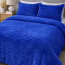 cobertor fofão canelado queen 3 peças, cobertor mede 2.40m x 2.60m e 02 fronhas mede 0.50cm x 0.70cm
