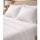 Jogo de Lençol Bordado Percal 200 Fios Solteiro/Casal/Queen/King 4 Peças com Elástico Macio Luxo