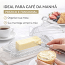 Manteigueira De Vidro Premium Com Tampa Porta Manteiga Elegante E Resistente
