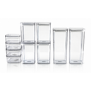 Kit Potes Herméticos Porta Mantimentos Organizador de Cozinha Transparente Com Trava BPA Free