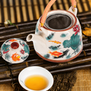 Bule Japonês 900ml de Porcelana com Infusor – Tokyo / Chá / Alça Bambu / Bebidas Quentes / Cozinha