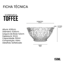 Kit Bowls de Vidro 150ml Toffee Tigela Sobremesa Petisqueira | Transparente Mesa Posta 6 a 24 Peças