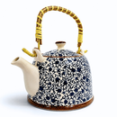 Bule Japonês 900ml de Porcelana com Infusor – Tokyo / Chá / Alça Bambu / Bebidas Quentes / Cozinha