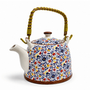 Bule Japonês 900ml de Porcelana com Infusor – Tokyo / Chá / Alça Bambu / Bebidas Quentes / Cozinha