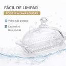 Manteigueira De Vidro Premium Com Tampa Porta Manteiga Elegante E Resistente