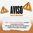 Jogo de 4/6/10 Pires em Madeira Pinus Coração Para Café Xícaras Chá Mesa Posta