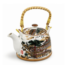 Bule Japonês 900ml de Porcelana com Infusor – Tokyo / Chá / Alça Bambu / Bebidas Quentes / Cozinha