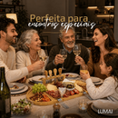 Lumai Petisqueira Magnética Tábua Para Servir Queijos Frios e Aperitivos - Bambu com Polimento Duplo