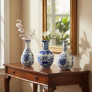 Vaso Decorativo Em Porcelana Luxo Estilo Oriental