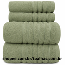 Kit 4 Toalhas (02 Banho e 02 Rosto) - Jogo de Toalhas 100% Algodão Grande 75cm x 130cm 460g