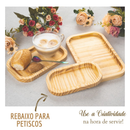 Kit Petisqueira Madeira Tábua de Servir Frios e Frutas Luxo