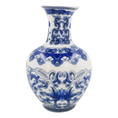 Vaso Decorativo Em Porcelana Luxo Estilo Oriental
