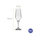 Jogo 12 / 06 Taça Vidro Cristalino Buffet 186ML Champanhe Espumante Vinho Branco Bar Restaurante
