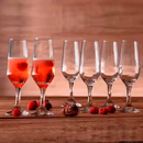 Jogo 12 / 06 Taça Vidro Cristalino Buffet 186ML Champanhe Espumante Vinho Branco Bar Restaurante
