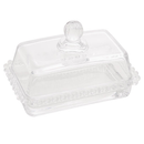Manteigueira Manteguera Porta Manteiga de Cristal Pearl Bolinhas Wolff Transparente Grande Manteiga Inteira