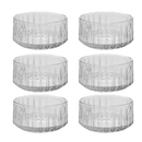 Kit Jogo 6 Bowls Wolff de Cristal Tigelas Cumbuca Sobremesa Requintada Mesa Posta Luxo Top Sorvete Petisqueira Conjunto