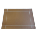 Jogo Americano Couro Sintético Caramelo Kit 2/4/6 Impermeável Fácil Limpeza Decoração Mesa Posta