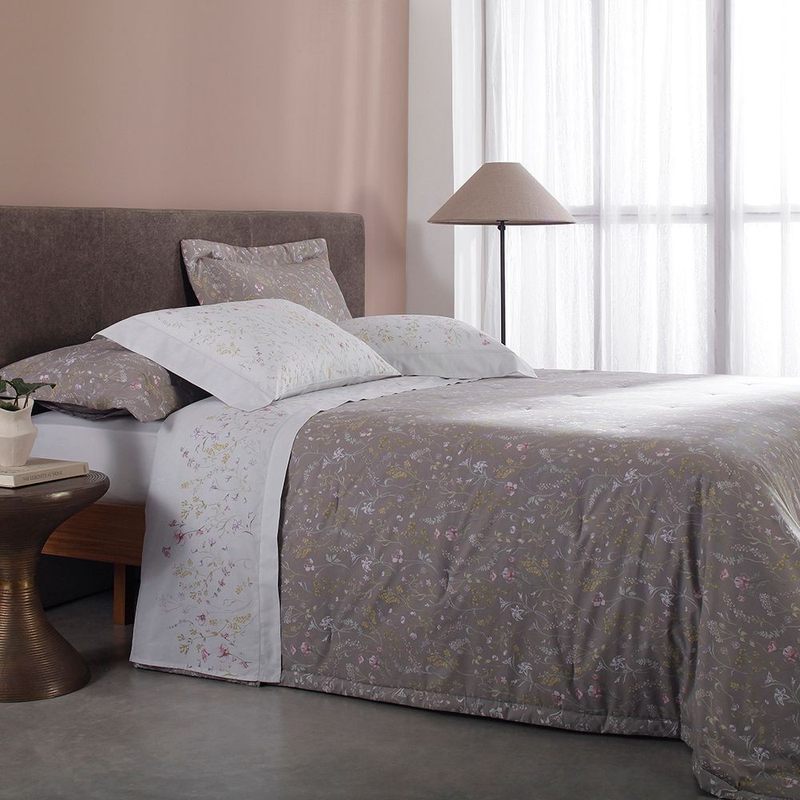 Jogo de Cama Queen Gran Percalle 200 Fios Buddemeyer Secret Garden 100% Algodão Estampado 4 peças