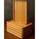 Kit Tábua Petisqueira Madeira Servir Frios Espetos Queijo Sushi 27,5 x 14,5cm