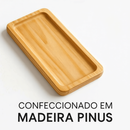 Kit Tábua Petisqueira Madeira Servir Frios Espetos Queijo Sushi 27,5 x 14,5cm